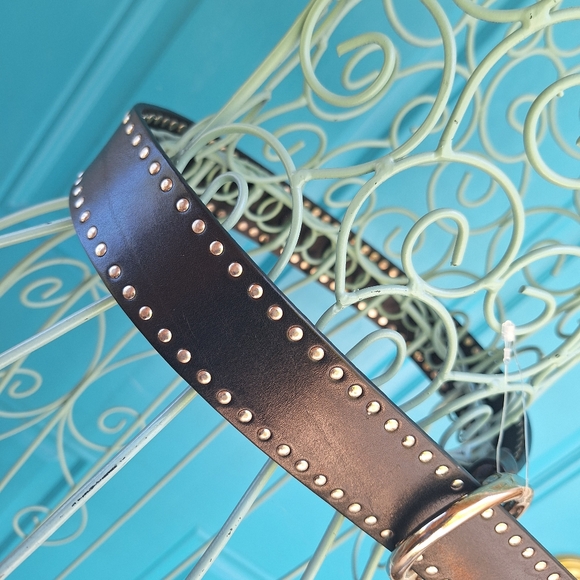 Genuine Italian Leather Studded Belt Womens - Picture 13 of 16